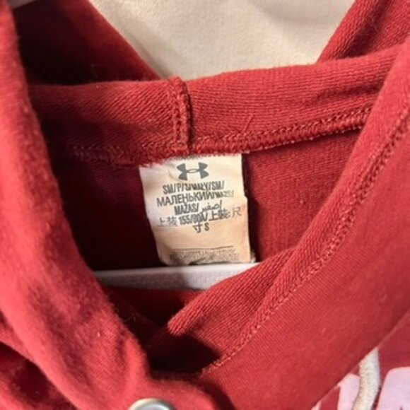 Under Armour Red Boston University Hoodie with Pockets Size Small - Picture 2 of 5